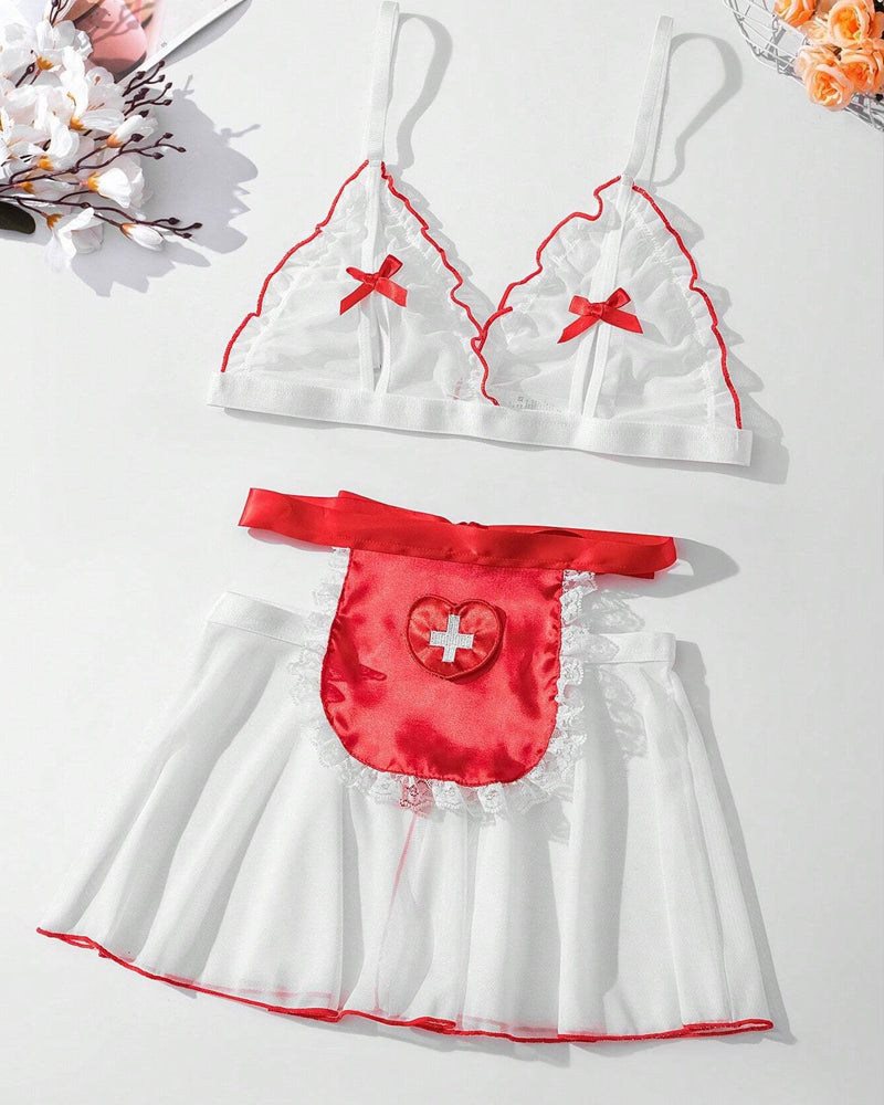 Sexy Nurse Uniform Two-piece Suit