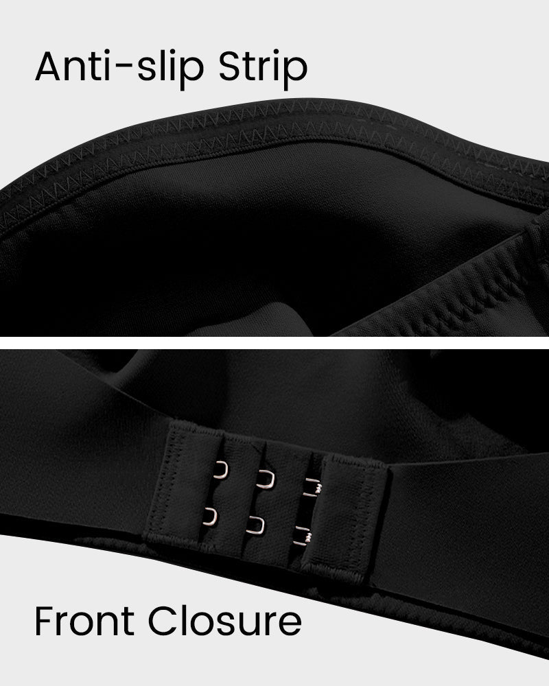 Front Closure Wireless Seamless Bandeau Bra
