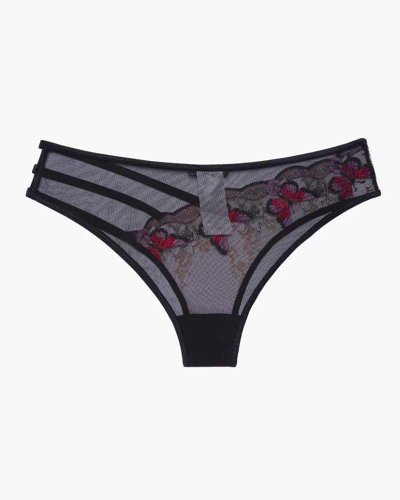 Sexy Butterfly Embroidered Mesh Panties