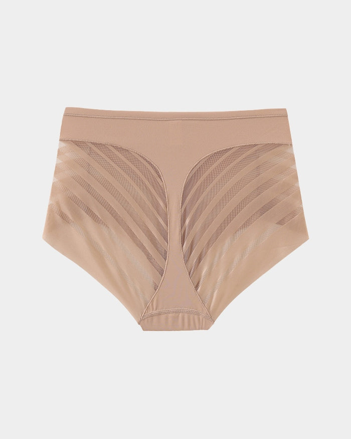 Seamless Breathable Lace Mid-Rise Panties
