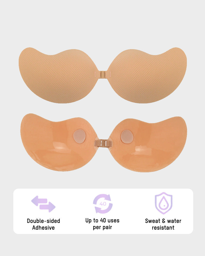 Mango Shaped Breathable Self-Adhesive Invisible Bra (2 Pairs)