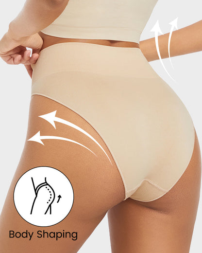 Seamless High Waist Tummy Control Brief Panty (3 Pack)