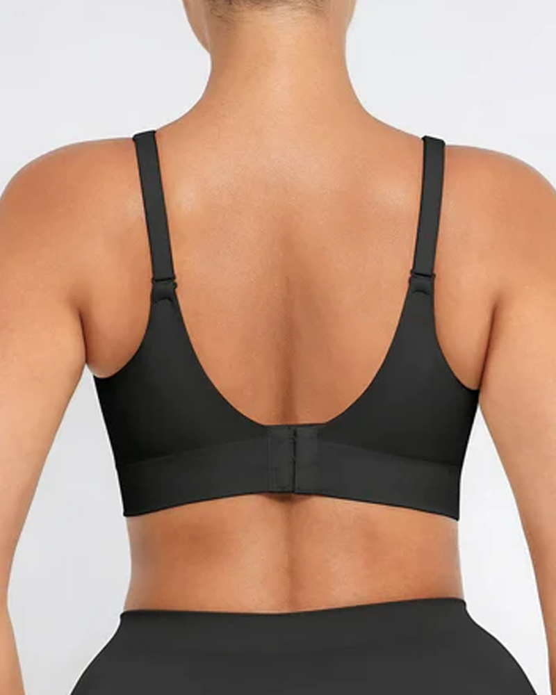 Women's Solid Color No-Wire Push-Up Seamless Comfortable Full Cup Bra