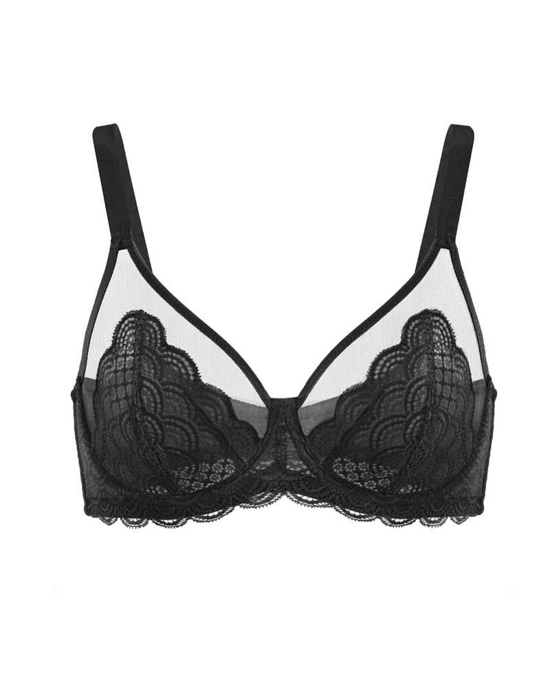 Women's Mermaid Scale Lace Unlined Bra