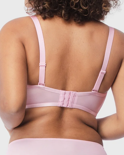 Women's Sheer Mesh Unlined Underwire Adjustable Removable Straps Half Cup Bra