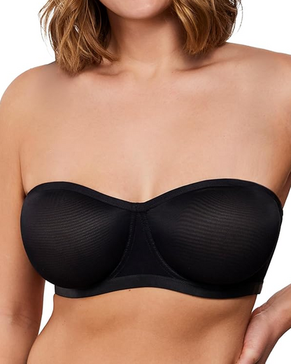 Women's Sheer Mesh Unlined Underwire Adjustable Removable Straps Half Cup Bra