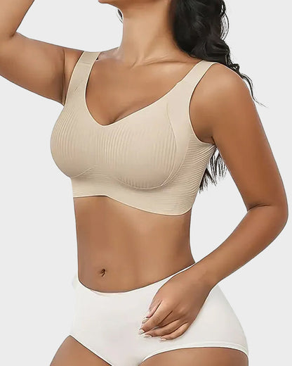 Women's Solid Color Four-Row Adjustable Wire-Free Comfortable bra