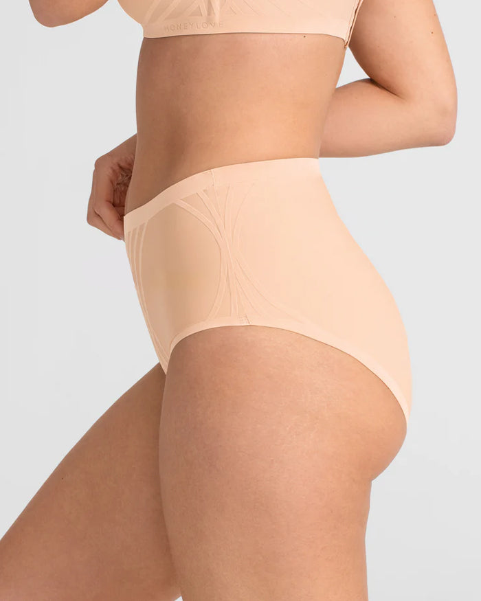 3 Pack High Waist Tummy Lifting Hip Lifting Invisible Cross Comfort Breathable Briefs