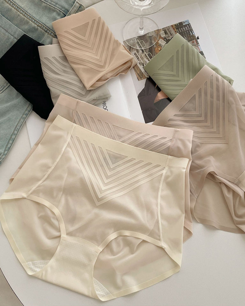 Cool Ice Silk Quick-Drying Tummy Lifting Seamless Breathable Underwear