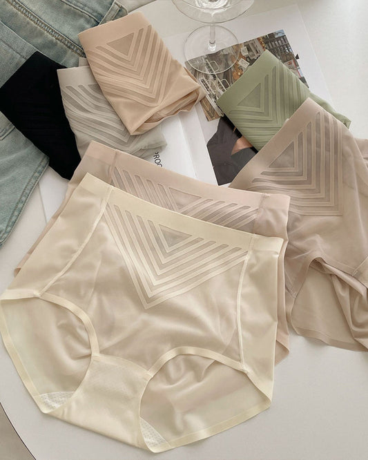 Cool Ice Silk Quick-Drying Tummy Lifting Seamless Breathable Underwear