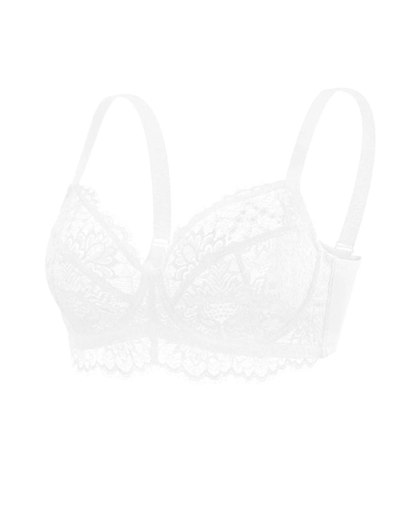 Sunflower Lace Unlined Unpadded Large Size Full Cup Underwire Bra