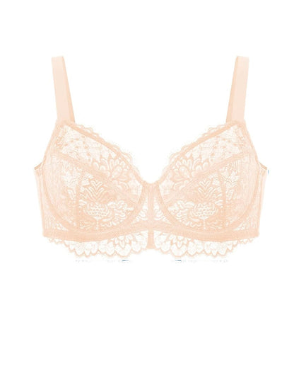 Sunflower Lace Unlined Unpadded Large Size Full Cup Underwire Bra