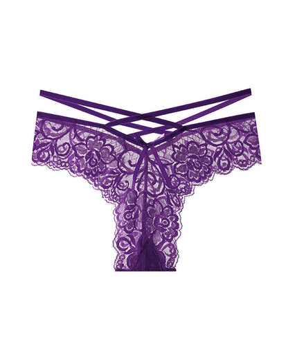 Sexy Jacquard Lace Low Rise Thongs