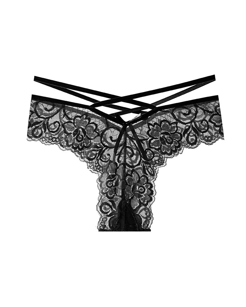 Sexy Jacquard Lace Low Rise Thongs