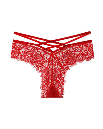 Sexy Jacquard Lace Low Rise Thongs
