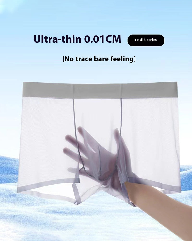 Men's Ice Silk Sexy Comfortable Thin Seamless Breathable Underwear