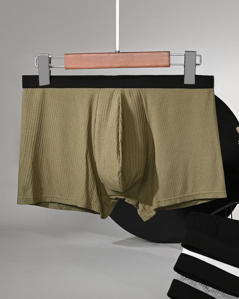 Men's Breathable Colorblock Elastic Waist Briefs