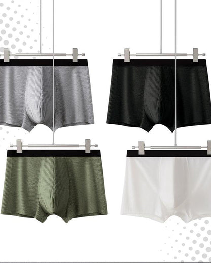 Men's Breathable Colorblock Elastic Waist Briefs