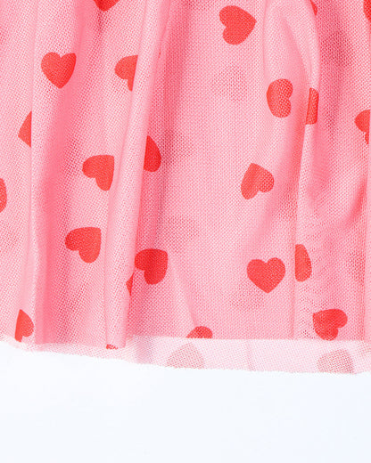 Sexy Lace See-Through Heart Print Camisole Nightdress and Thong Set