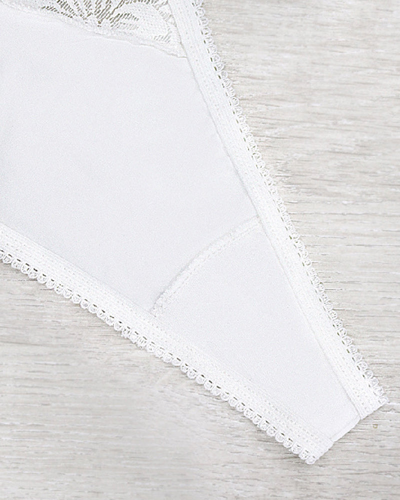 Sexy Lace Flower Stretch Thong