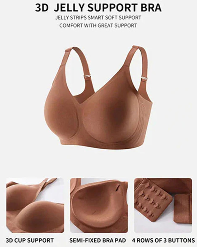 Women's Wire-Free Seamless Push-Up Comfortable Plus Size Bra
