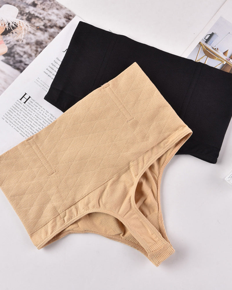 High-waisted Seamless Elastic Waist Shaping Panties