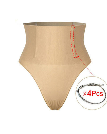 High-waisted Seamless Elastic Waist Shaping Panties