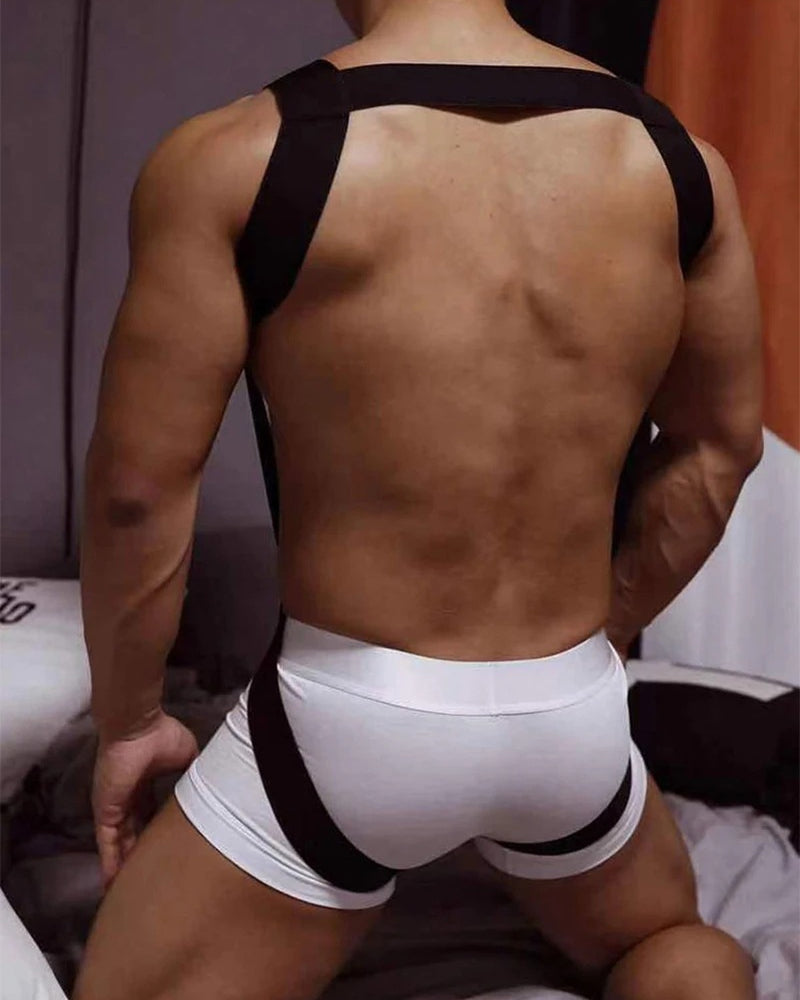 Men's Sexy Strappy Temptation Bodysuit