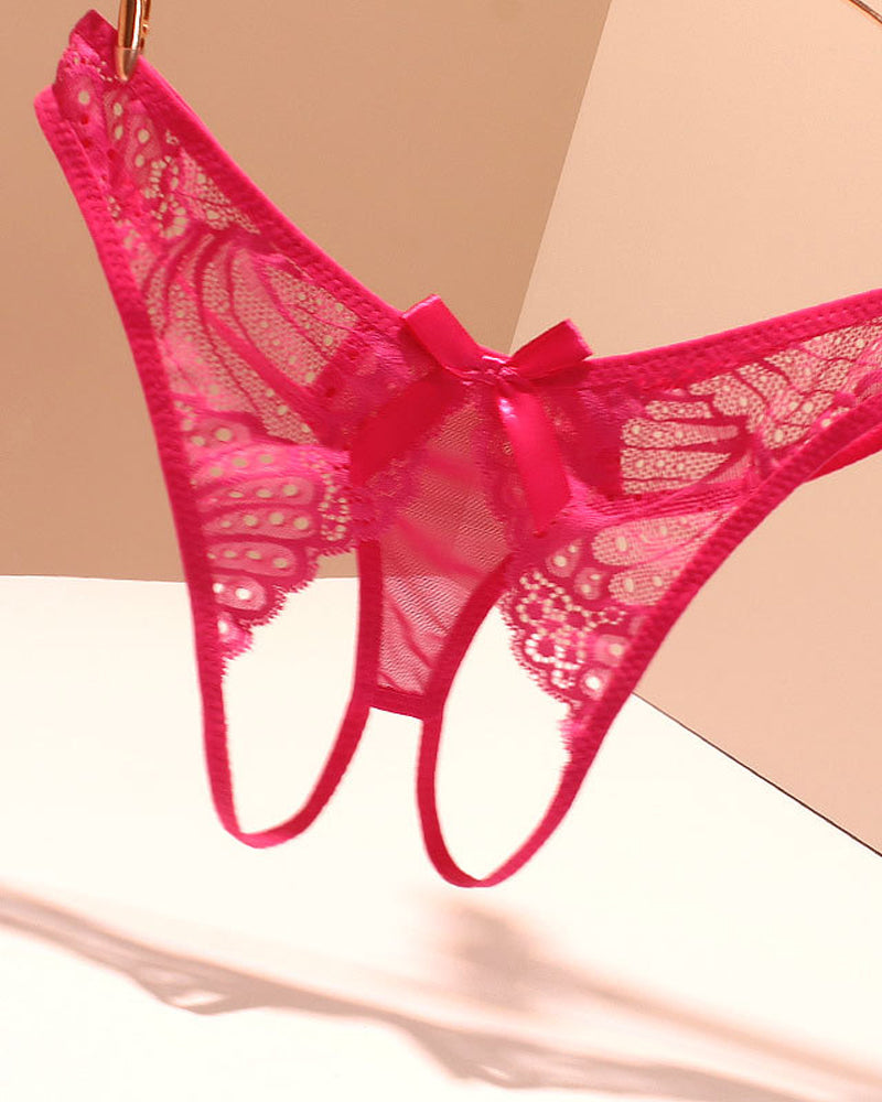 Sexy Lace Crotchless Stretch Thong