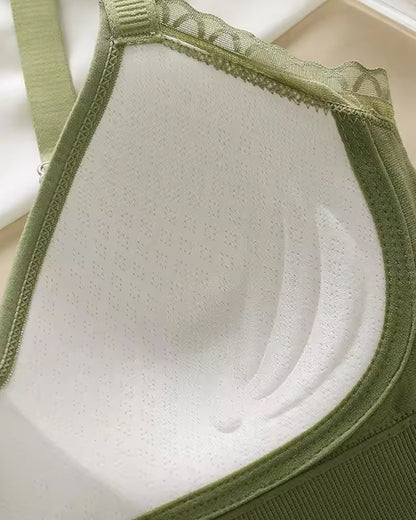Casual Comfort Lace Wrap Bra Set