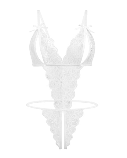 Lace Bodysuit Deep V Teddy