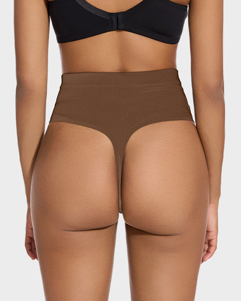 Mid-Waist Tummy Control Thong (2 Pack)