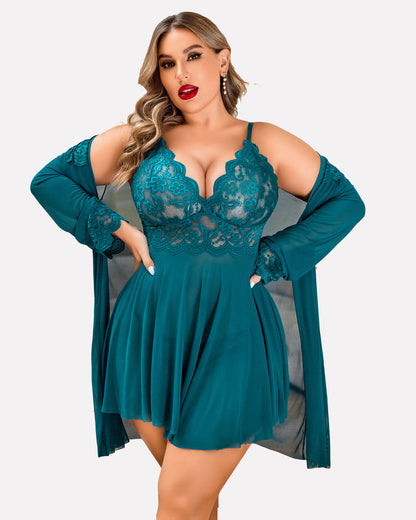 Plus Size Sleepwear Exotic Lace Lingerie Sets