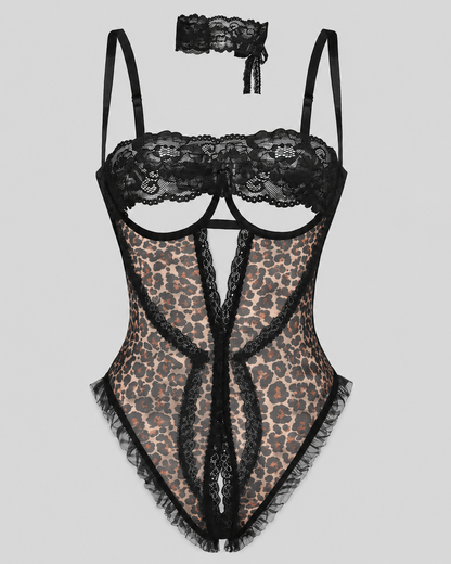 Sexy Sheer Lace Push-Up Bodysuit