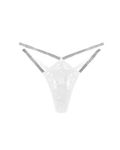 Sexy Lace Openwork Shiny Belt Low-rise Thong