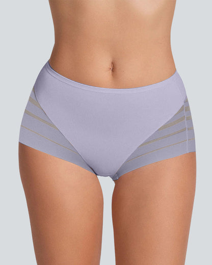 Seamless Breathable Lace Mid-Rise Panties