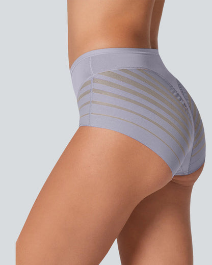 Seamless Breathable Lace Mid-Rise Panties