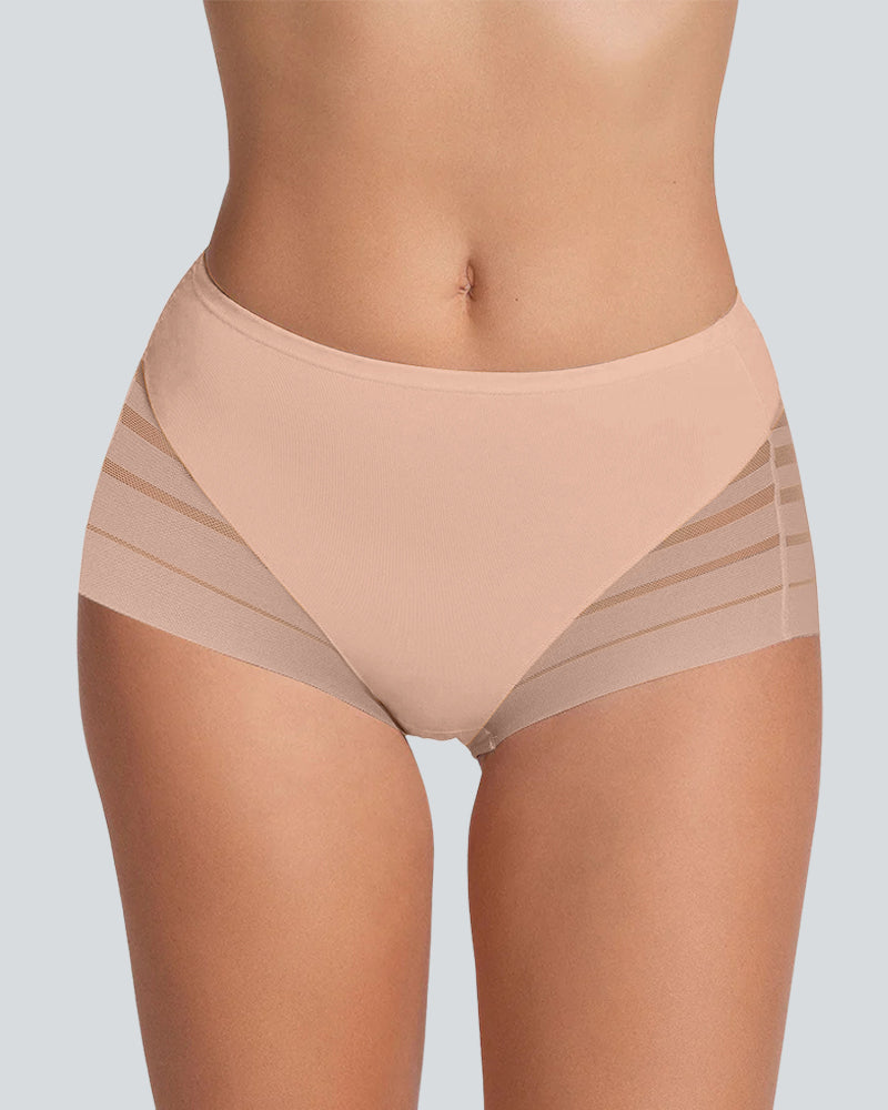 Seamless Breathable Lace Mid-Rise Panties