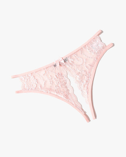 Lace Panties Floral Lace Briefs with Bow