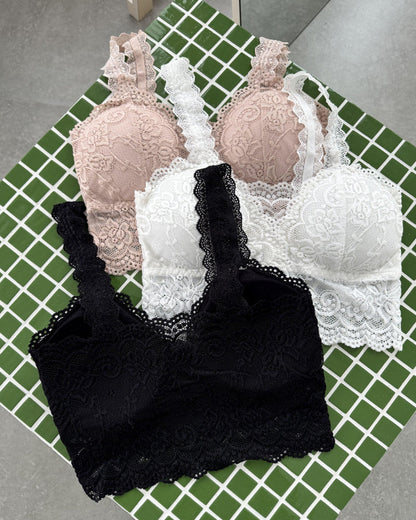 Comfortable Stretchy Sexy Lace Seamless Bra Vest