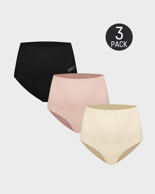 3-Pack High Waisted Tummy Control Briefs