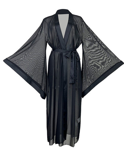 Sexy Mesh Tie-front Cardigan Home Robe