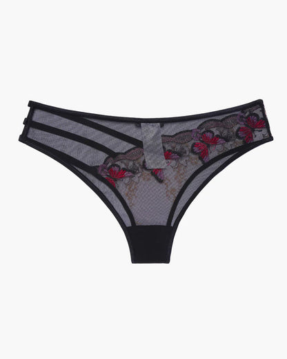 Sexy Butterfly Embroidered Mesh Panties