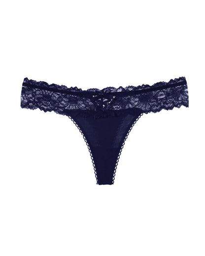 Lace Sexy Low-waist Openwork Back Criss-cross Thong