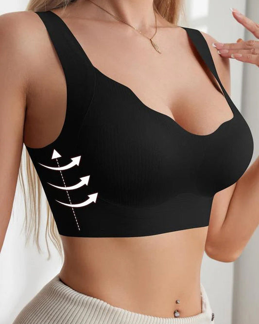 Women's Solid Wireless Push Up Bra, Breathable Comfortable Lingerie Top for Daily Wear, Women's Lingerie for All Seasons, Underwear