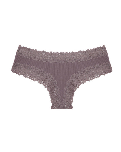Comfortable Sexy Mid-Rise Lace-Trimmed Cotton Crotch Briefs